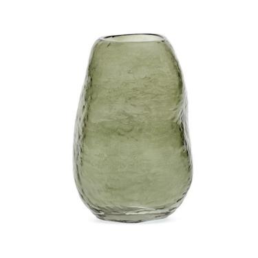 Imagem de Vaso Orgânico Em Vidro Verde 22 X 15 X 15,5cm Mart