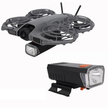 Imagem de OURHZTB Luz de voo noturna para drone DJI NEO 2, holofote fixo de LED recarregável com cabo de carregamento compatível com acessórios de drone DJI NEO 2