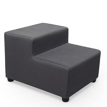 Imagem de Escadas para Cachorro Gato 2 Degraus Degraus + Profundos - Ideal para Pets Idosos ou com Mobilidade Reduzida(Cinza)