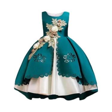 Imagem de Vestido Floral Para Meninas Bebê, Elegante Para Natal E Casamento, Fan