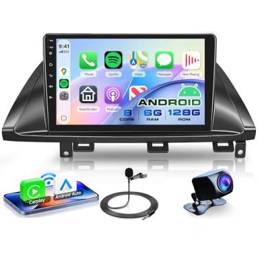 Imagem de Rádio estéreo automotivo 8 núcleos 6G + 128G Android 15 para Honda Odyssey 2005-2010, Rimoody Wireless Carplay Andorid auto GPS 5G-WiFi 10,1 polegadas, tela sensível ao toque, DSP Bluetooth 5.0 FM/RDS