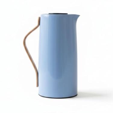 Imagem de Garrafa Térmica 1 Litro Vintage Nórdica Café Chá Leite Alta Vedação Conserva Quente (Azul)