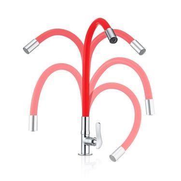 Imagem de Torneira Lorenzetti Loren 1177 W27 Com Bica ível De Bancada Branca Branco