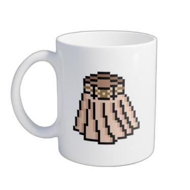 Imagem de Caneca Xícara de Café Porcelana 300ml Com Design Saia Plissada