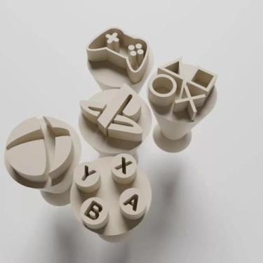 Imagem de Kit Carimbo Marcador Brigadeiros VIDEO GAME PLAYSTATION XBOX Molde Fes