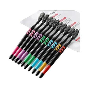 Imagem de Escova De Dentes De Cerdas Ultra-Finas De Carvão Ativado De Bambu, Pac