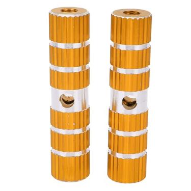 Imagem de RiToEasysports Pedais de Bicicleta, Liga de Alumínio Reforçada Sólida L 10cm Pedais de Ciclo Eixo Apoio para Os Pés para Ciclismo Traseiro (1 par) (GOLD)