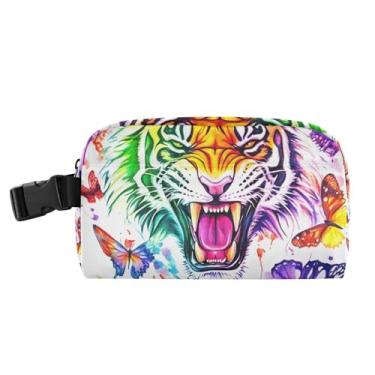 Imagem de TSENQUE Lancheira colorida de borboleta de tigre personalizada para meninos mulheres meninas lancheira térmica macia portátil animal floral infantil lancheira para trabalho