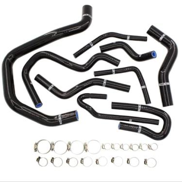 Imagem de GMRTEC Kit de mangueira de refrigeração de radiador de silicone com braçadeiras compatíveis com Honda Civic D15 D16 1.6L SOHC EG EK 1992-2000