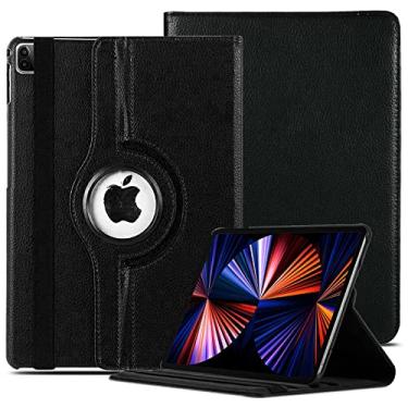Imagem de Capa para iPad Pro 11 polegadas, 2020/2021, Smart Folio Slim Stand TPU Capa protetora traseira automática hibernar/despertar, proteção total (preto)