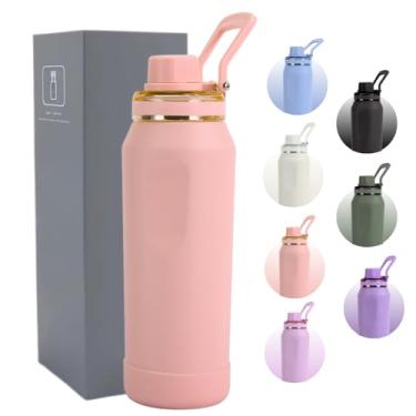 Imagem de Garrafa Térmica 500ml - Parede Dupla Isolada a Vácuo de Aço Inox, Acompanha Base Emborrachada, Bebidas Geladas por 24 Horas e Quentes por 12 Horas (Salmão)