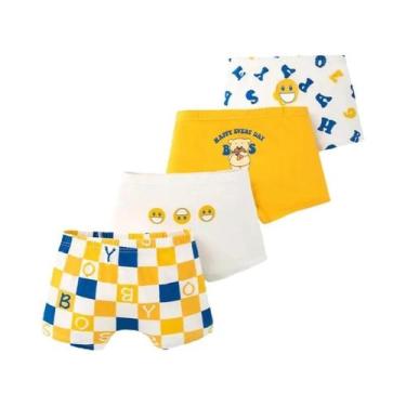 Imagem de Cuecas Boxer De Algodão Para Meninos, 4 a 8 Peças, Estampa Gráfica De 