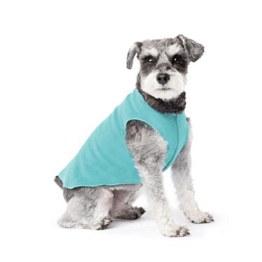 Imagem de Gold Paw Casaco de lã elástica para cães, suéter elástico para animais de estimação, pulôver lavável na máquina para inverno e outono, turquesa, 10