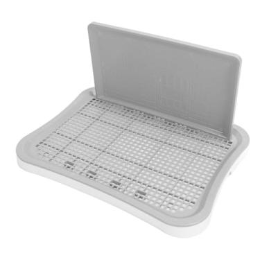 Imagem de Mingzhe Bandeja Sanitária para Cães, Coluna de Parede Removível, Portátil, Malha para Filhotes, Penico Animais de Estimação Grandes, Pequenos e Médios, Feito Plástico Seguro e (Branca)