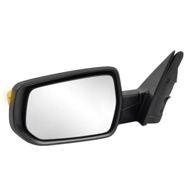 Imagem de Dexepe Conjunto de espelho lateral do motorista compatível com Chevy Malibu 2016-2022 com sinal de seta, vidro ajustável de energia preto substitui 84725736 84725728 84450497 84288101 84269688 (7