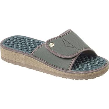 Imagem de Chinelo Slide Anabela para Esporão e Fascite Plantar Mundoflex - Verde Militar