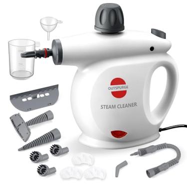 Imagem de Outspurge Limpador A Vapor Portátil, Jato De Vapor Pressurizado Multissuperfície Com 13 Acessórios, Trava De Segurança, Vaporizador Para Limpeza De Pisos, Estofados, Rejuntes, Janelas, Sofás E Carro