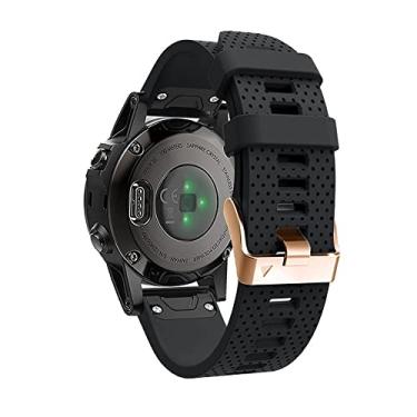 Imagem de TIOYW Pulseira de relógio de 20 mm para Garmin Fenix 6S 6SPro 5S 5SPlus Descent Mk2S D2 Delta S, pulseira de silicone de liberação rápida, fácil de ajustar (Q, 20 mm Descent Mk2S)