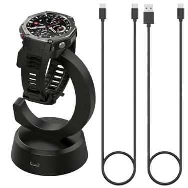 Imagem de BLIKEJIN Suporte de carregador para Amazfit T-Rex 3 PRO/T-Rex 3/Helio Strap/Balance 1/2 estação de carregamento magnético USB-A e Tipo-C