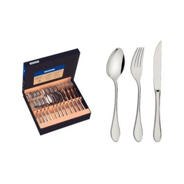 Imagem de Faqueiro Tramontina Italy 24 Peças com Facas para Churrasco Forjadas 6