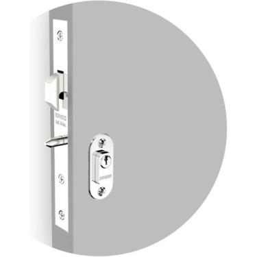 Imagem de Fechadura porta correr externa cromado ros37 (br29 py45) soprano 3001.