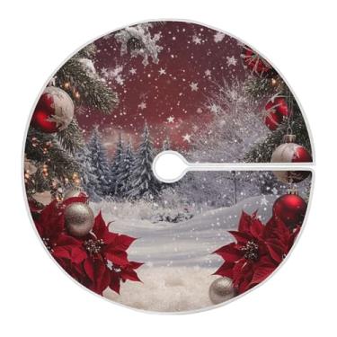 Imagem de SEHANY Bola de Natal, saia para árvore de Natal, 91 cm, tapete redondo macio para árvore de Natal, decoração de casa, festa de Natal