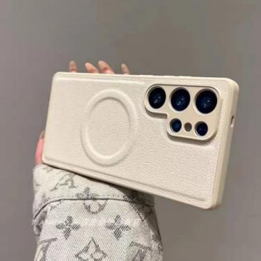 Imagem de Capa fosca para carregamento sem fio Samsung S25 S24 S23 Ultra Plus (para Galaxy S24+/Branca)