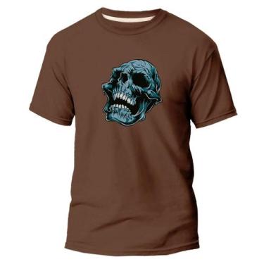Imagem de Camiseta Básica Algodão Premium Estampa Digital Cranio Verde - Pavesi,