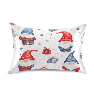 Imagem de Blueangle Linda fronha de cetim gnomos para cabelo e pele, fronha de seda, tamanho padrão (50,8 x 66 cm) - Capas de almofada de cetim refrescantes com fecho de envelope (262)