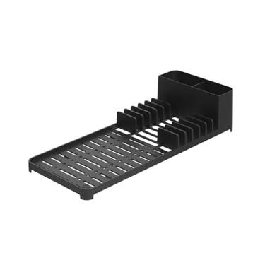 Imagem de escorredor de pratos preto de camada única