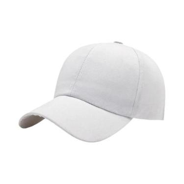Imagem de Boné De Beisebol Unissex Ajustável Com Aba Curva, Cor Sólida, Proteção