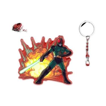 Imagem de Pingente Acrílico Kamen Rider De 6CM Para Crianças, Chaveiro De Mochil
