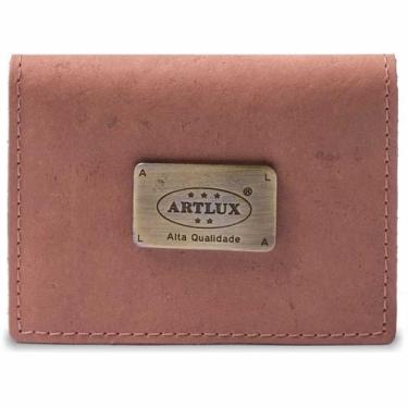 Imagem de Porta Cartão Couro Espelho Artlux 940, Coral