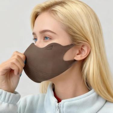 Imagem de Máscara de ciclismo de lã espessa de inverno para mulheres, proteção à prova de vento, balaclava resistente ao frio para esportes ao ar livre (marrom)