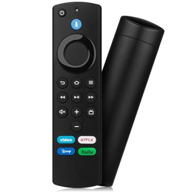 Imagem de yalanle Controle remoto de voz de substituição adequado para Smart TVs Stick/TV Cube, Stick 4K/4K Max (1ª/2ª geração), Stick HD/Lite, Smart TV 3ª geração e para Insignia-Toshiba-Pioneer-Smart TV