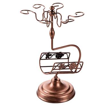 Imagem de HHHJQFAAT Suporte para garrafa de vinho, prateleira de armazenamento criativa, suporte de copo de vinho tinto independente, balcão, taça, suporte de armazenamento de taça de vinho com um suporte de