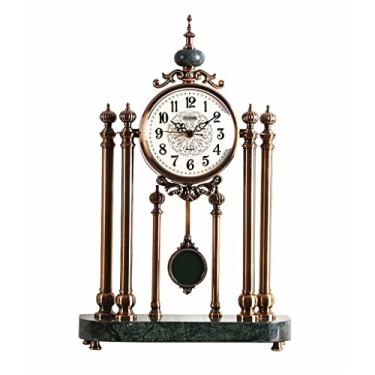 Imagem de Relógios e relógios relógio pêndulo sala de estar americano desktop retro relógio grande silencioso para casa