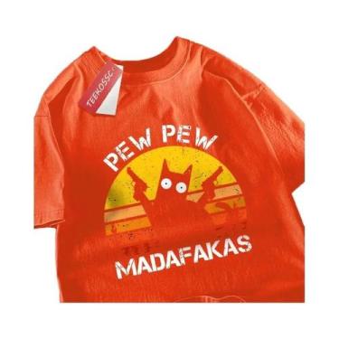 Imagem de Camiseta Masculina Oversized De Algodão Para O Verão, Estilo Harajuku,