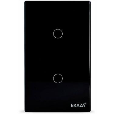 Imagem de Interruptor Touch Zigbee Inteligente Smart 2 Botões Ekaza