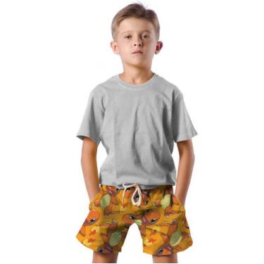Imagem de Shorts Infantil Bermuda Calção Praia Verão Pokemon Fogo Fire 149 - SMO