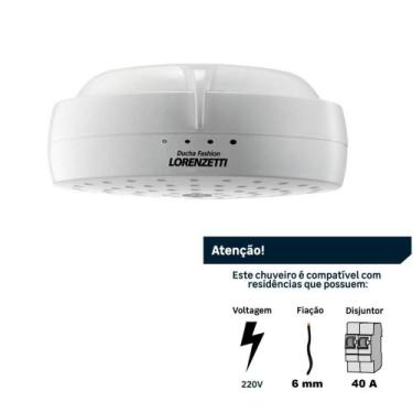 Imagem de Chuveiro Eletrico Ducha Fashion 4t 7500w Lorenzetti 220v - Rede Constr