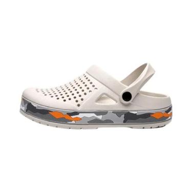 Imagem de Sandálias Clogs Masculinas Tamanho Grande, Respiráveis, Para Praia, Ve