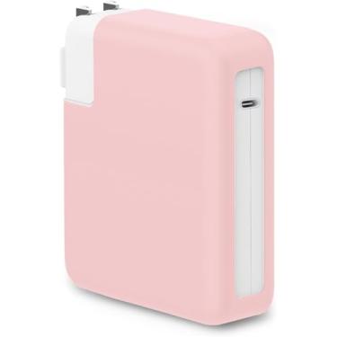 Imagem de LCMOCICO Capa de carregador de silicone macio compatível com MacBook Pro 14 polegadas 2021 2022 2023 M2 M1 Pro/M2 M1 Max 96W capa protetora adaptador de energia para MacBook Pro 16 A2141 2019 2020