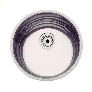 Imagem de Cuba Redonda Tramontina Luna 35 BL Perfecta em Aço Inox Polido 35 cm com Válvula 94042407