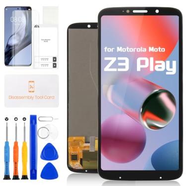 Imagem de Para substituição de tela Motorola Z3 Play, tela LCD sensível ao toque para Moto Z3 Play XT1929-1 XT1929-3 XT1929-8 XT1929-4/5/6/6M Montagem completa com ferramentas de reparo