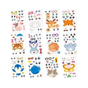Imagem de Folhas De Adesivos De Animais Para Crianças, 6-36PCS, Mistura E Combin