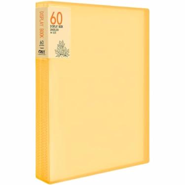 Imagem de Fichário de 60 bolsos com mangas de plástico, visor A4, 60 páginas com protetores de folha transparente, livro de apresentação de portfólio para obras de arte, fichário organizador de documentos