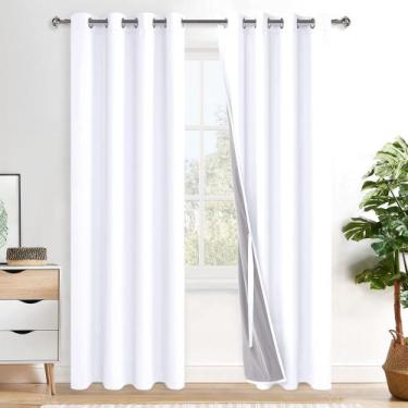Imagem de Cortinas Blackout XWZO 100% pretas com gravatas 132x213cm 2 P