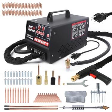 Imagem de PLAYOCCAR Kit de reparo de amassado de soldador de parafuso para carro, máquina extrator de amassados de soldador a ponto 110V 3500W com 7 modos de soldagem. Alterne entre os modos automático e manual