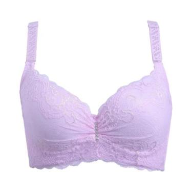 Imagem de Sutiã Ajustável Com Renda E Aro De Aço Para Mulheres, Modelo Oversized